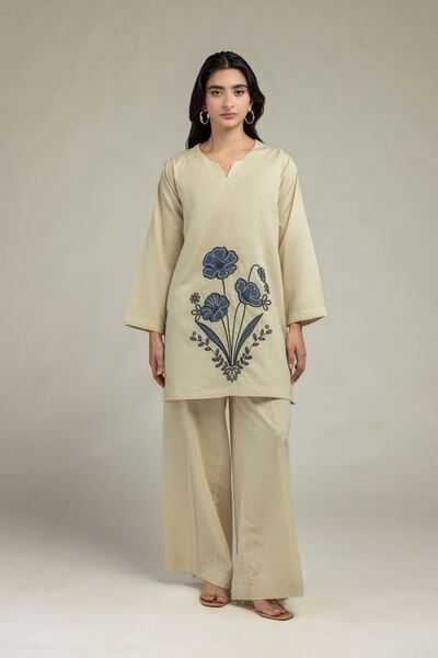 Cambric | Beige Solid Pants | GBP 25.00