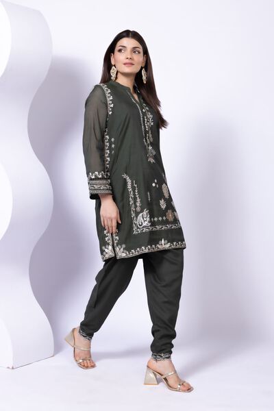 Embroidered | Crosshatch Raw Silk | Shalwar | GBP 4.80