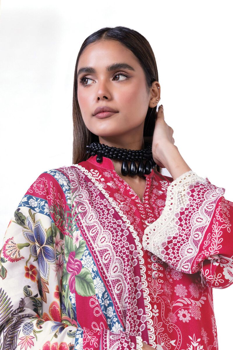 Printed | Printed Viscose Satin | Fabrics 3 Piece | null
