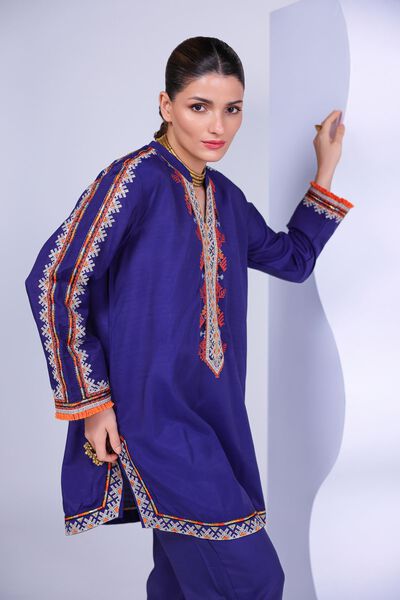 Embroidered | Russian Raw Silk | Kurta | GBP 50.00