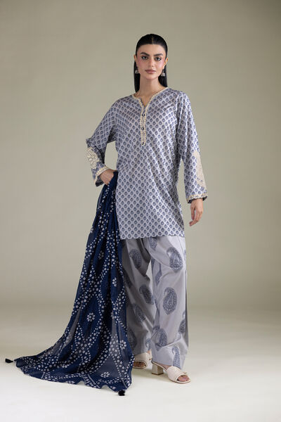 Embroidered | Cambric | Fabrics 3 Piece | GBP 40.00