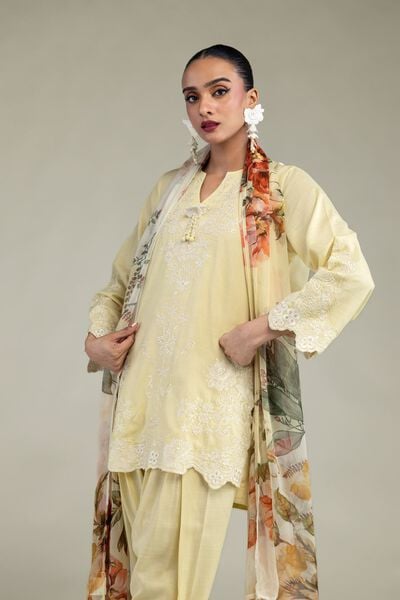Embroidered | Raw Silk | Silk V-Neck Kurta | GBP 50.00