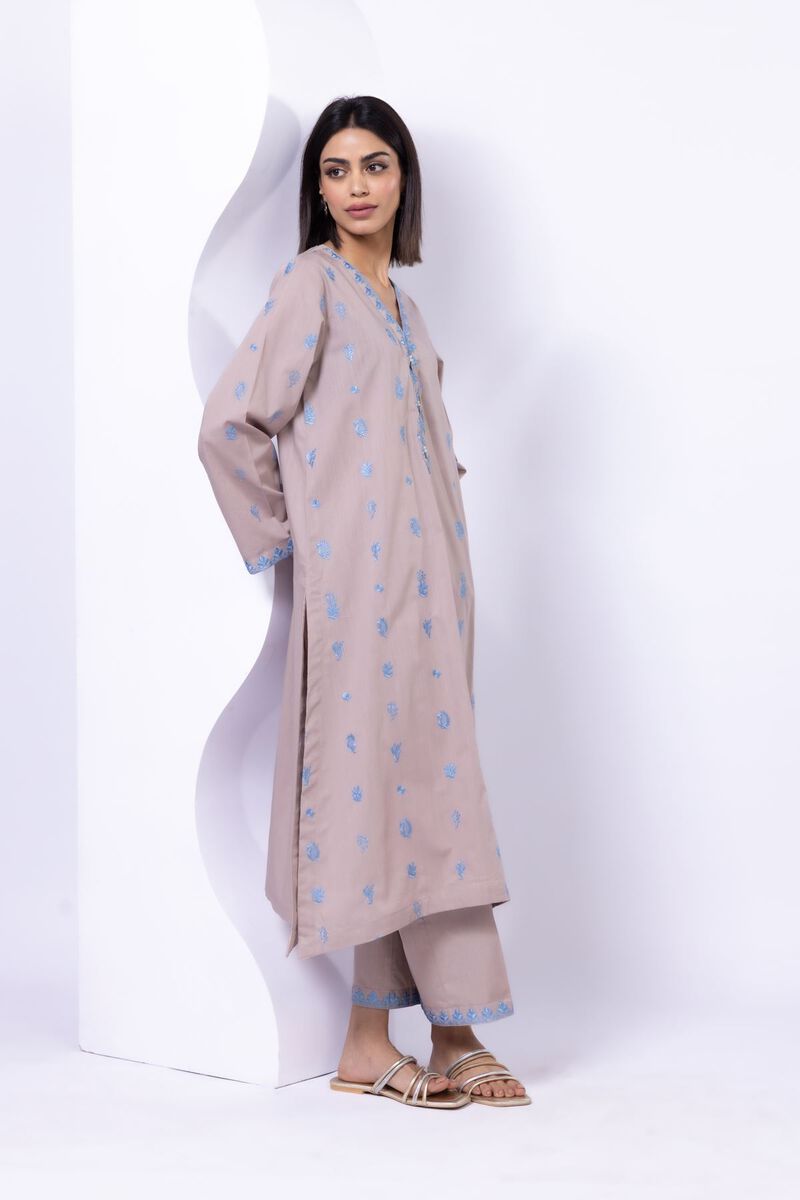 Embroidered | Crosshatch Poplin | Pants | GBP 8.50