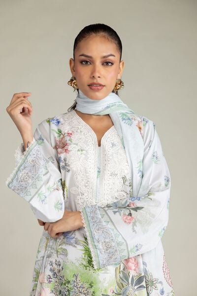 Embroidered | Cambric | Fabrics 3 Piece | GBP 45.00