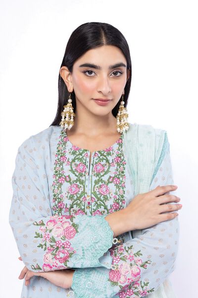 Embroidered | Jacquard | Fabrics 3 Piece | GBP 50.00