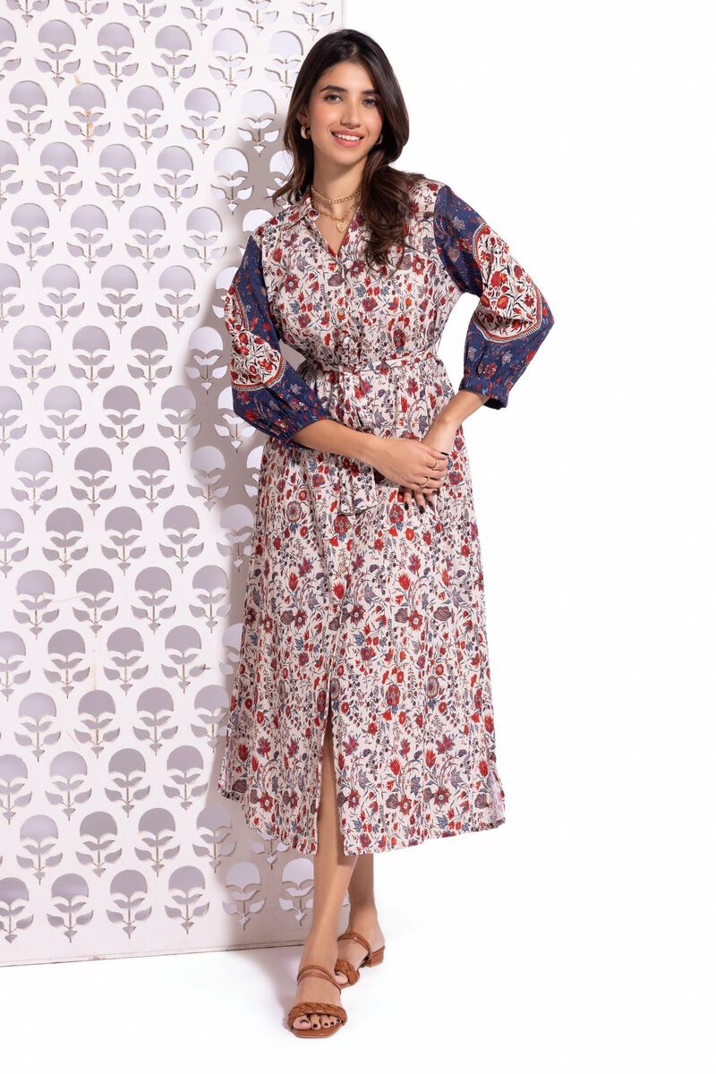 Printed | Ripple Crinkle | Maxi Dress | null