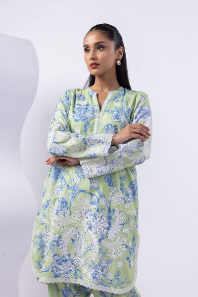 Embroidered | Crosshatch Raw Silk | Kurta | GBP 60.00