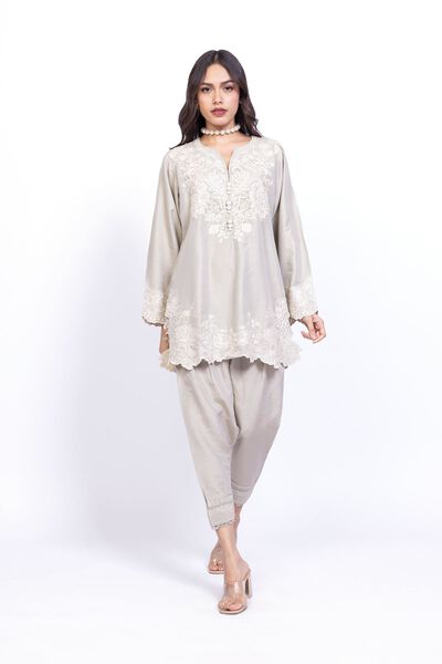 Embroidered | Raw Silk | Kurta | GBP 50.00