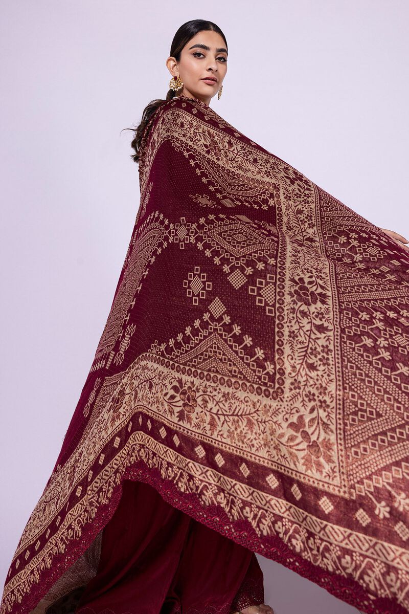 Fabrics 3 Piece Suit, MAROON, hi-res image number null