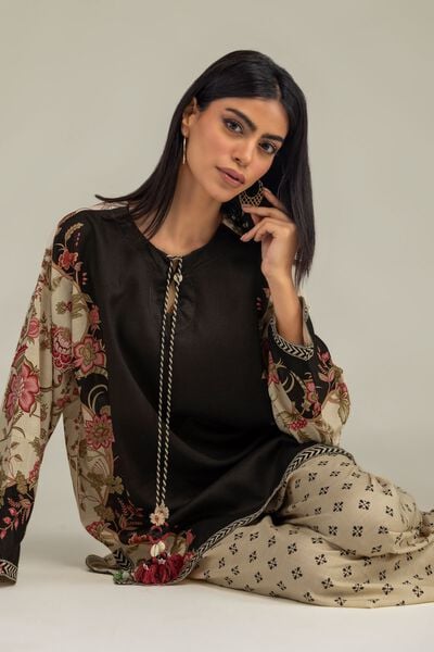 Printed | Raw Silk | Floral Silk Kurta | GBP 35.00
