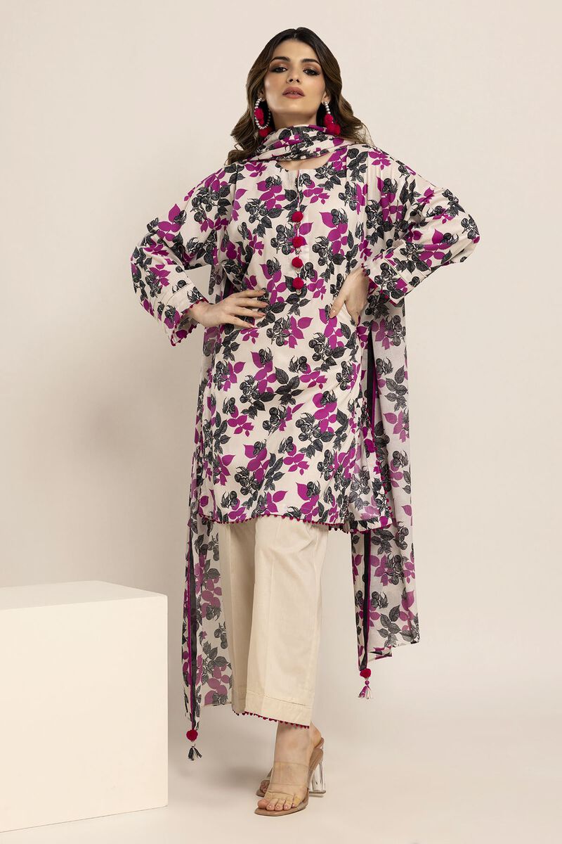 Printed | Cambric | Fabrics 3 Piece | null
