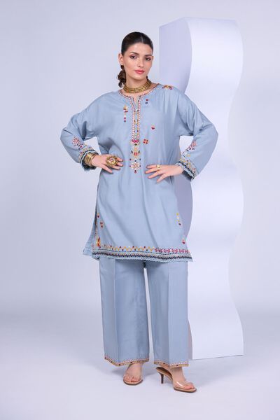 Embroidered | Russian Raw Silk | Pants | GBP 20.00