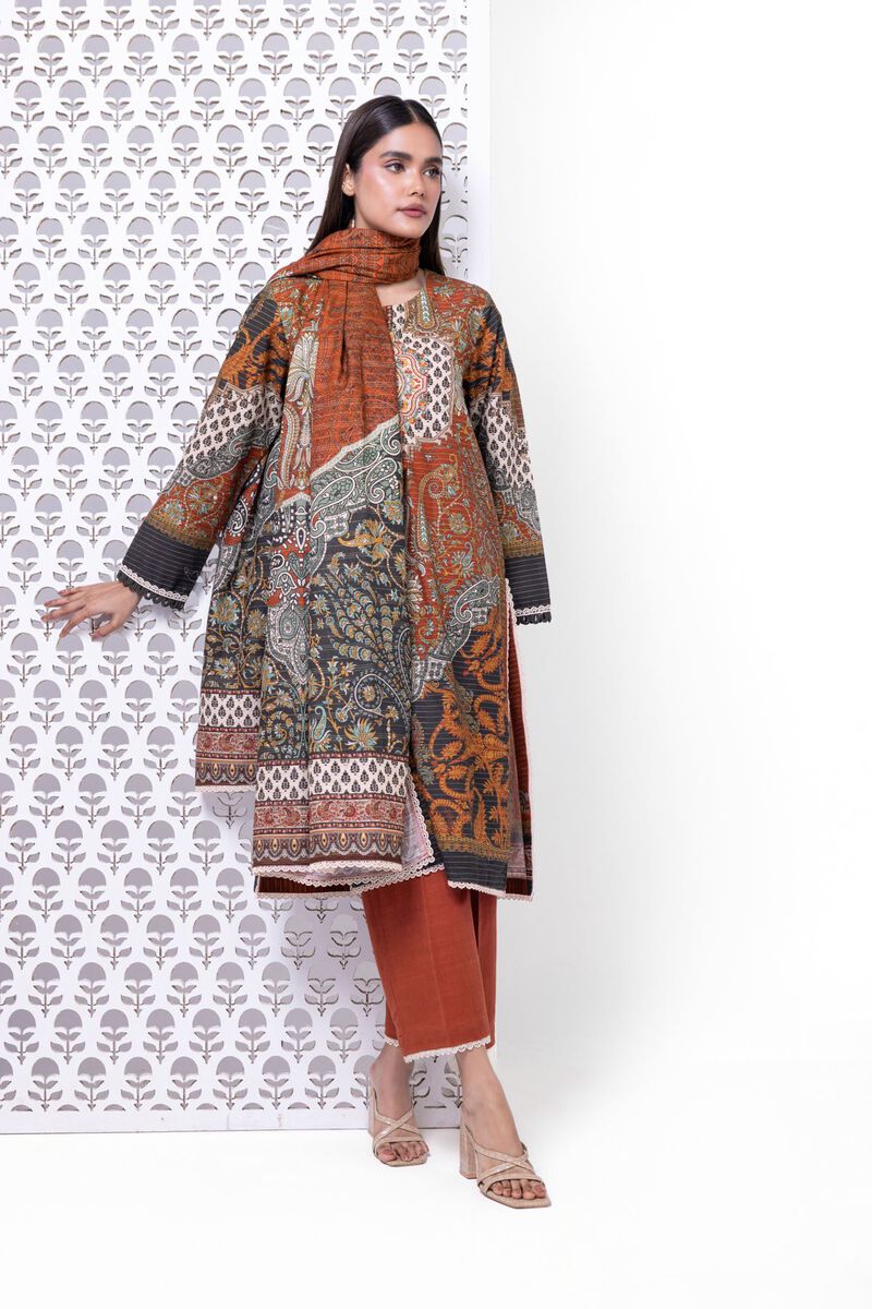 Printed | Light khaddar Messuri | Tailored 3 Piece | null