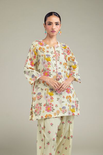 Printed | Cambric | Short Cambric Kurta | GBP 10.00