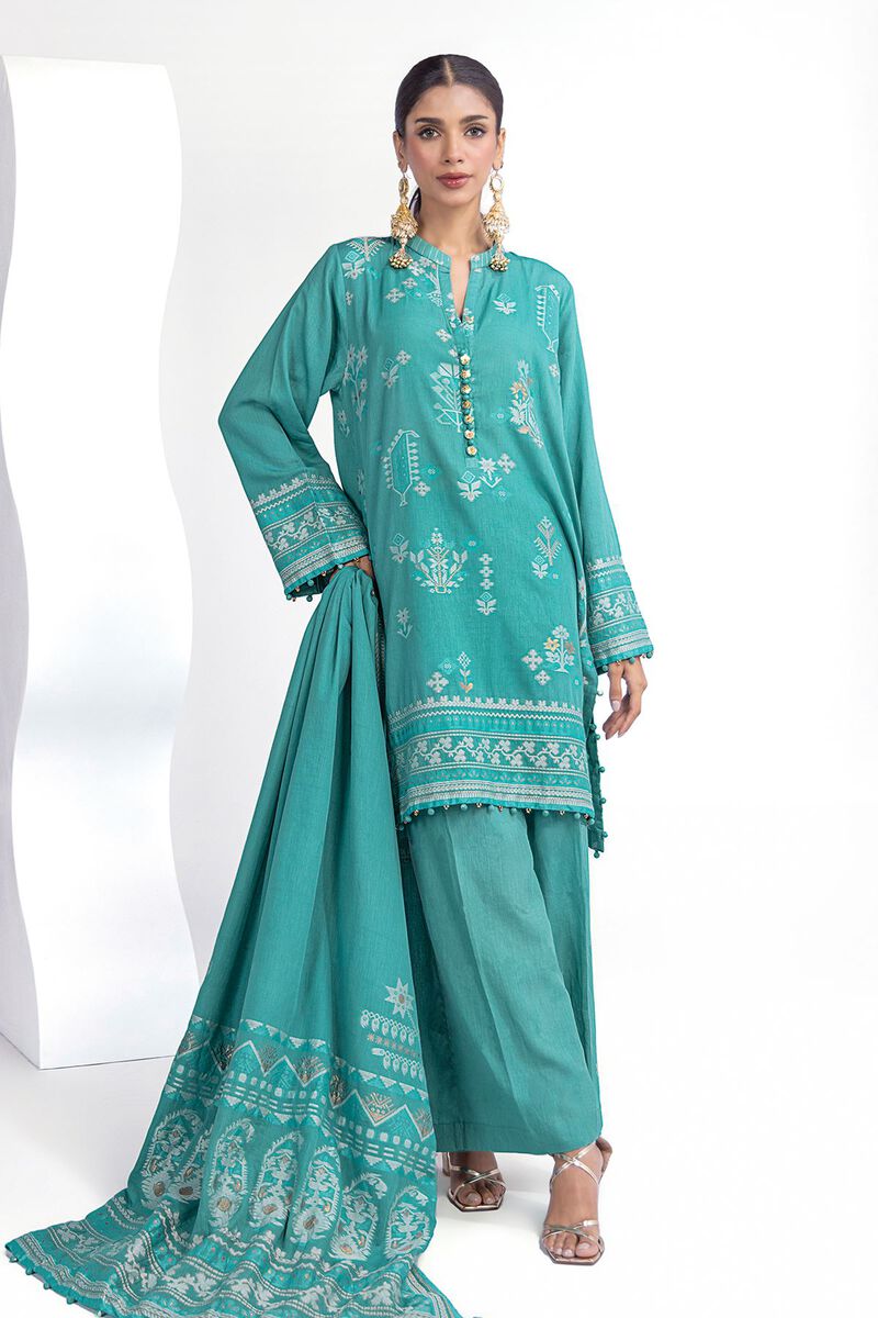 Dyed | Jacquard | Fabrics 3 Piece | null