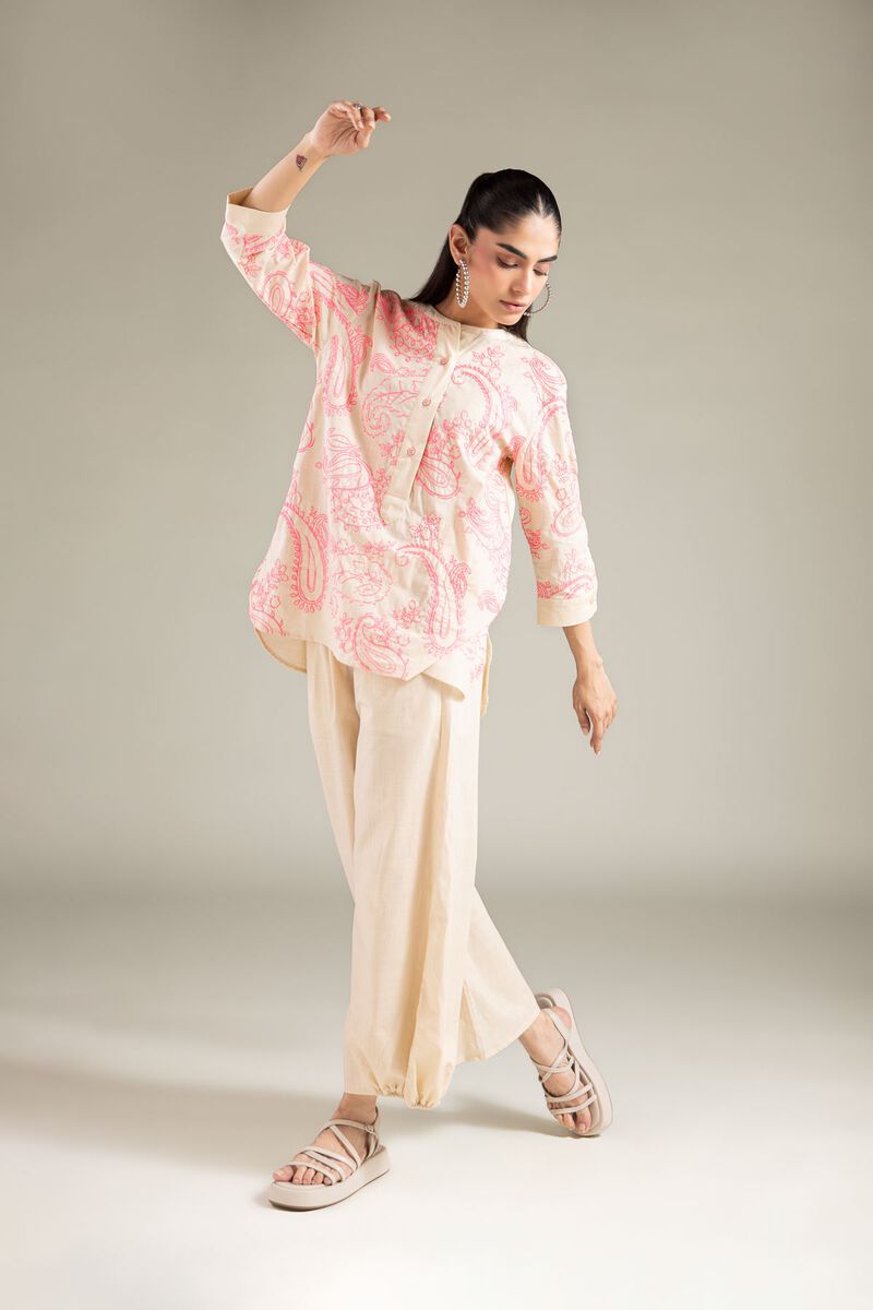 Textured Cotton | Trousers | GBP 12.00