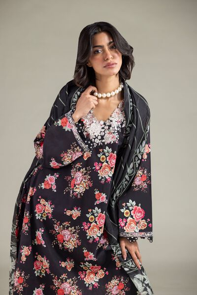 Embroidered | Cambric | Tailored Floral 3-Piece | GBP 70.00