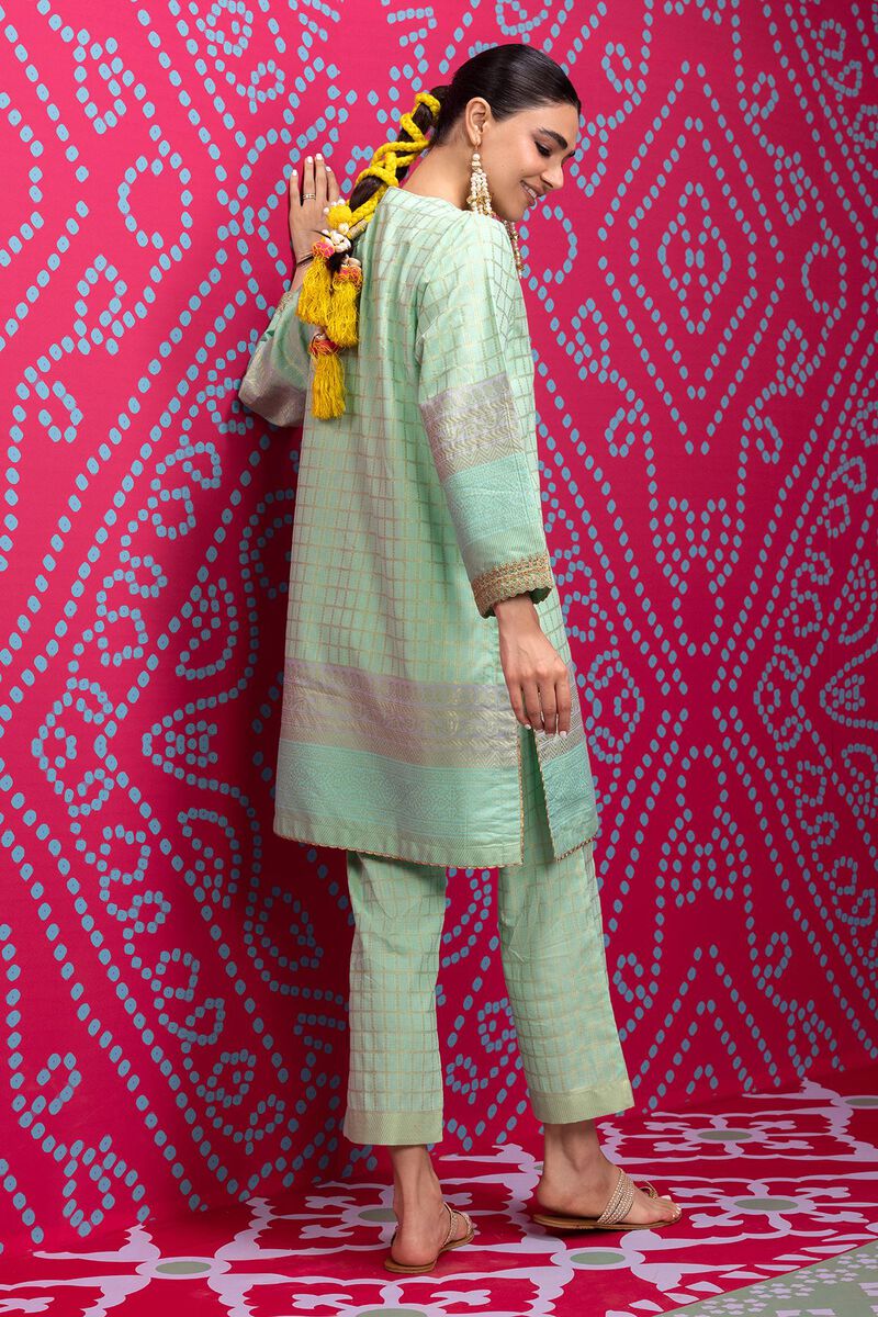 Kurta | Embroidered, GREEN, hi-res image number null