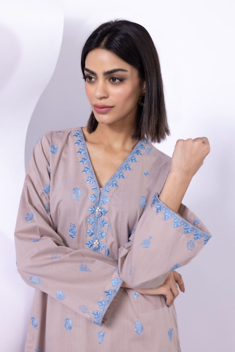 Embroidered | Crosshatch Poplin | Kurta | GBP 15.00