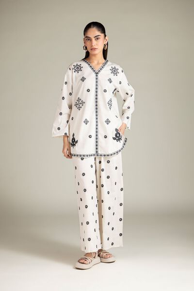 Textured Cotton | Trousers | GBP 20.00