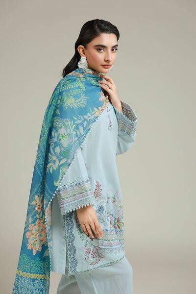 Embroidered | Cambric | Fabrics 3 Piece | GBP 45.00