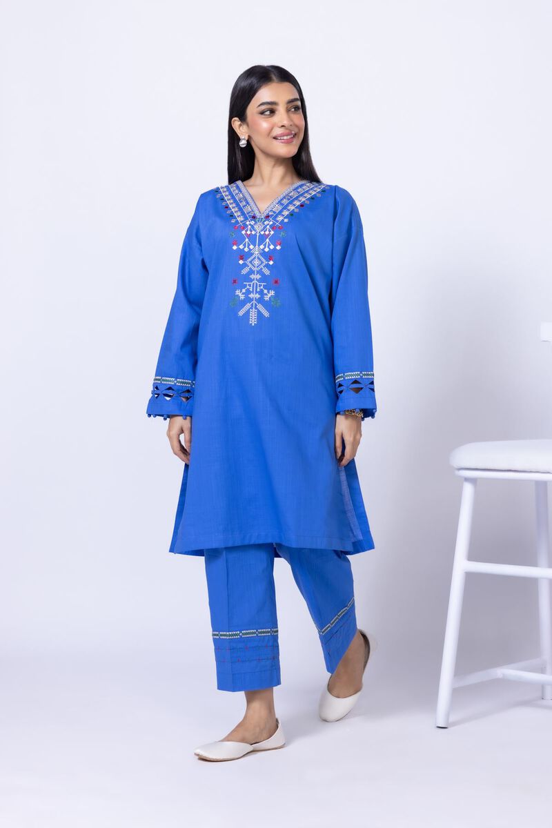 Embroidered | Crosshatch Poplin | Kurta | GBP 7.50