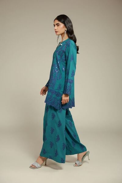 Embroidered | Raw Silk | Pants | GBP 30.00