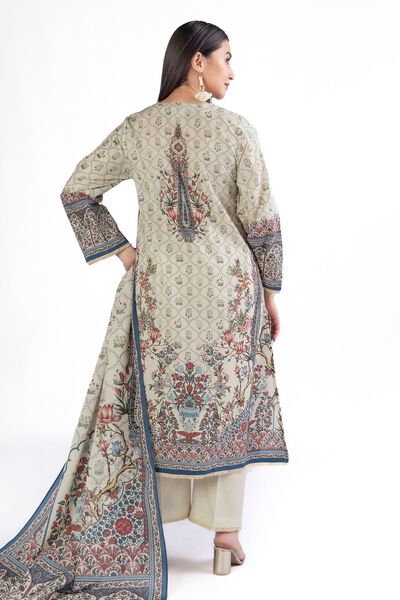 Printed | Slub Lawn | Fabrics 3 Piece | GBP 17.50