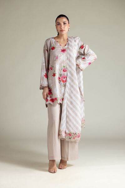 Embroidered | Cambric | Floral Tailored 3-Piece | GBP 70.00