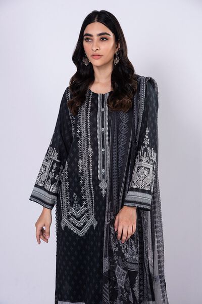 Fabrics 2 Piece | Top Dupatta, BLACK, hi-res