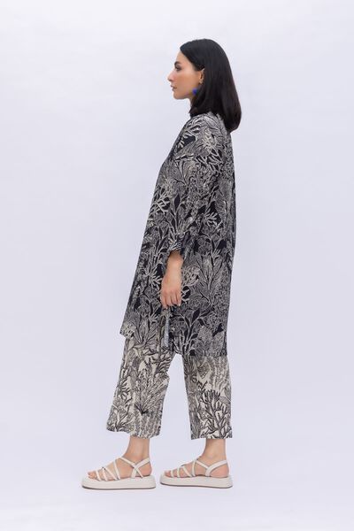 Printed | Ripple Crinkle | Straight Pants | GBP 4.50
