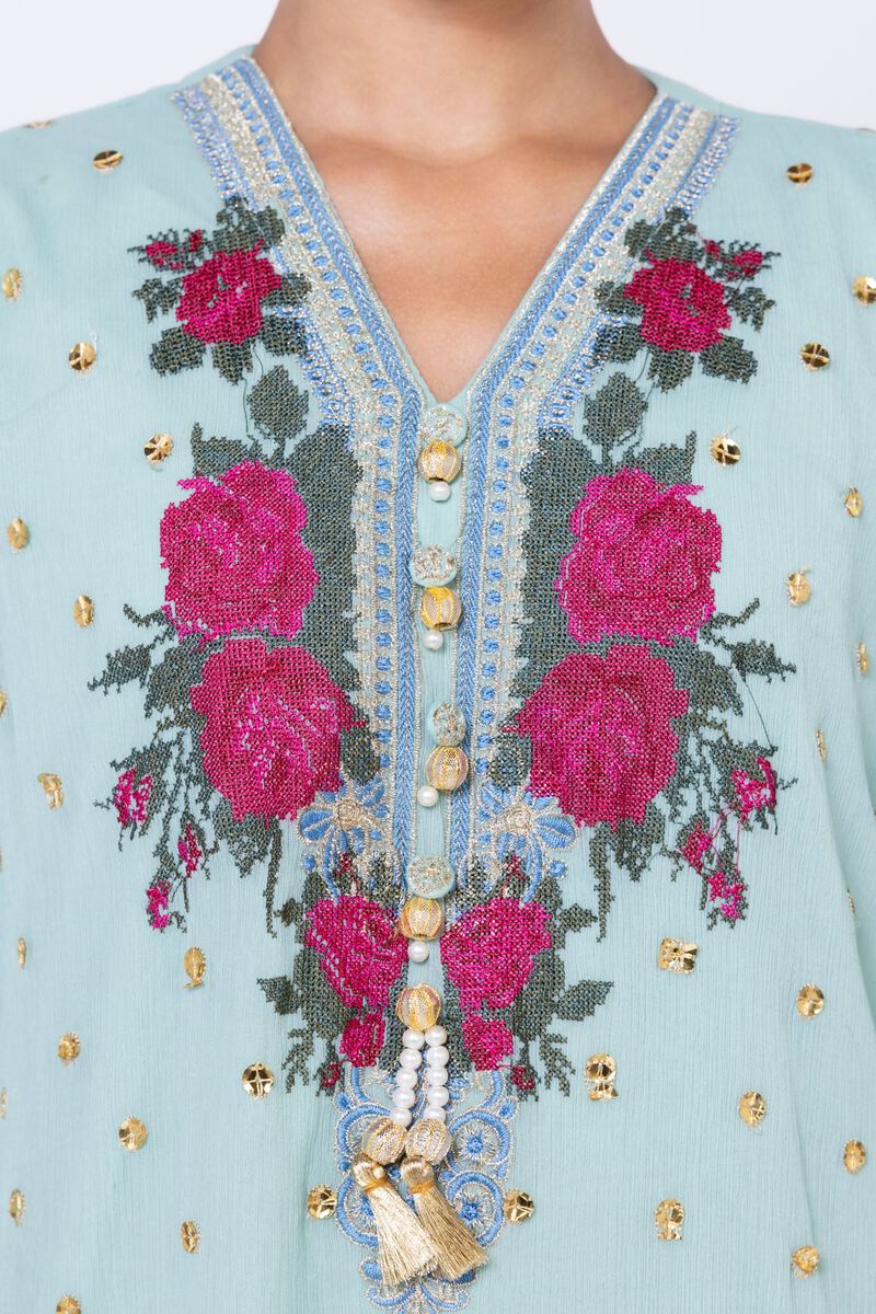 Embroidered | Polyester Crinkle Chiffon | Kurta | GBP 24.00
