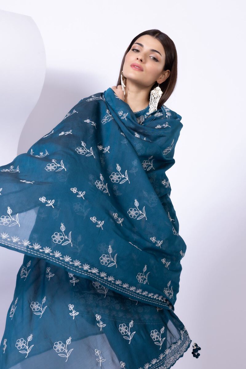 Embroidered | Paper Silk | Dupatta | GBP 25.00
