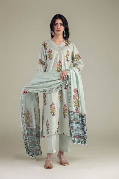 Printed | Cambric | Solid Mint Pants | GBP 25.00