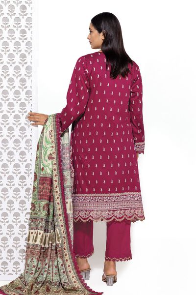 Embroidered | Cotton Satin | Tailored 3 Piece | GBP 35.00