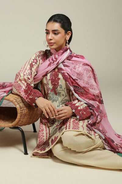 Embroidered | Satin | 3-Piece Tailored Set | GBP 60.00