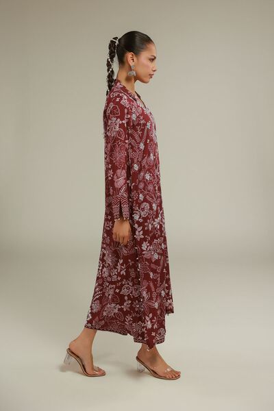 Embroidered | Raw Silk | Regular Floral Pants | GBP 25.00