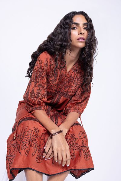 Embroidered | Cotton Viscose | Maxi Dress | GBP 15.00