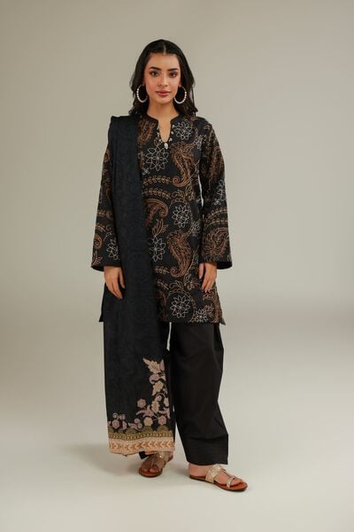 Embroidered | Cotton Dobby | Embroidered Black Shalwar | GBP 15.00