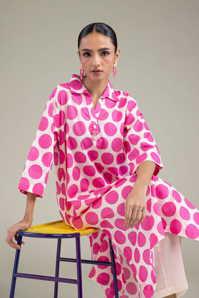 Printed | Cambric | V-Neck Cambric Kurta | GBP 15.00