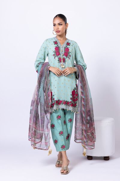 Embroidered | Polyester Crinkle Chiffon | Kurta | GBP 24.00