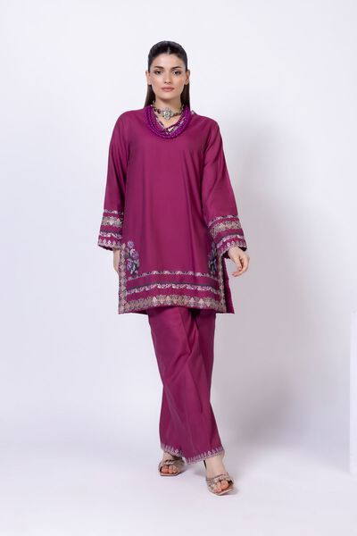 Embroidered | Viscose Oak Silk | Pants | GBP 20.00