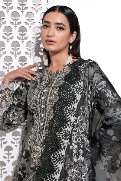 Embroidered | Cotton Satin | Tailored 3 Piece | GBP 35.00