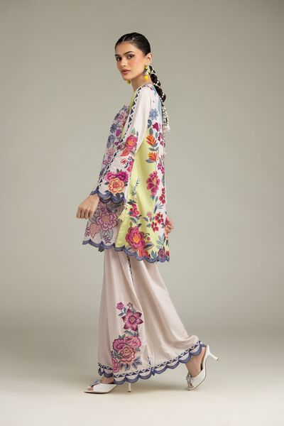 Embroidered | Raw Silk | Pants | GBP 45.00