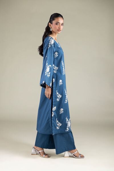 Embroidered | Cotton Dobby | Relaxed Floral Pants | GBP 20.00