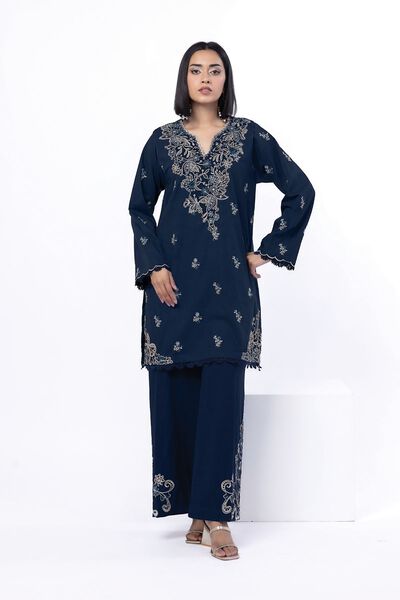Embroidered | Heavy Textured Cotton | Tailored 2 Piece | Top and Bottom | GBP 40.00