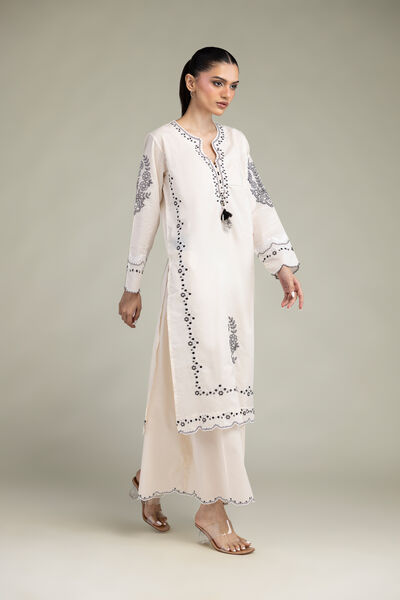 Embroidered | Cambric | Cambric Solid Pants | GBP 30.00