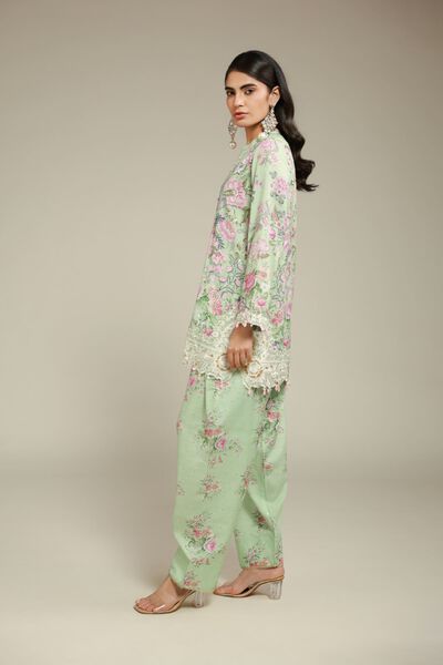 Embroidered | Raw Silk | Pants | GBP 25.00