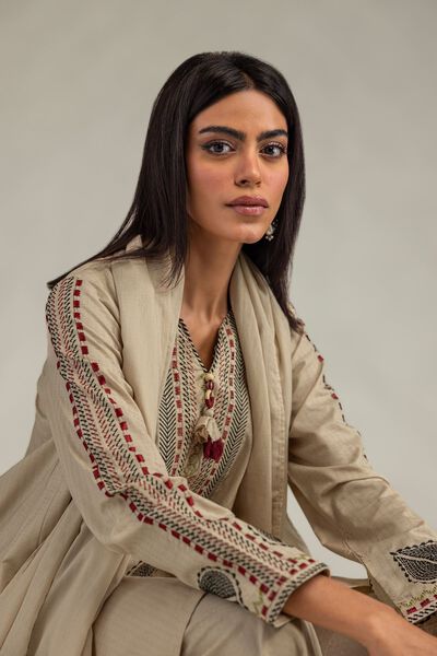Embroidered | Lawn | Beige Lawn Dupatta | GBP 30.00
