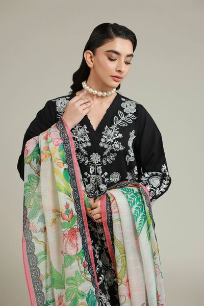 Embroidered | Cambric | Fabrics 3 Piece | GBP 45.00